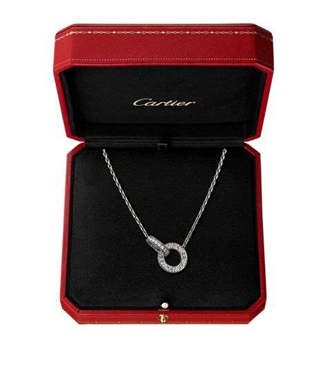 cartier love necklace white gold